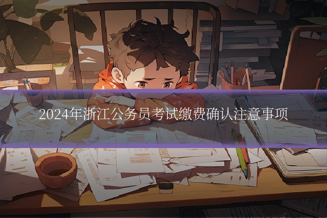 2024年浙江公务员考试缴费确认注意事项