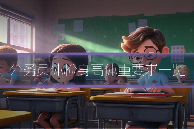 公务员体检身高体重要求一览