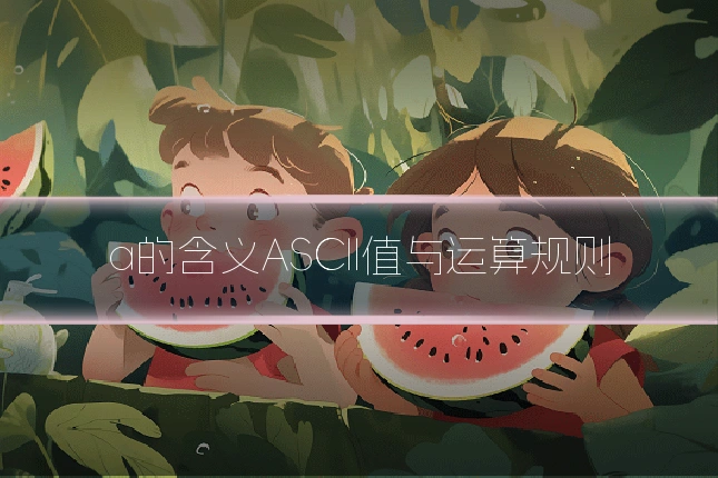 a的含义ASCII值与运算规则