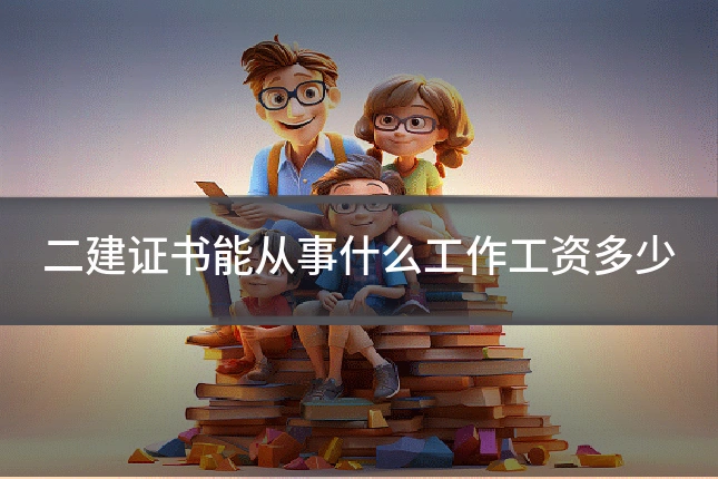 二建证书能从事什么工作工资多少