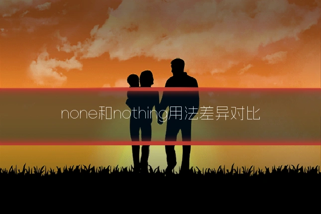 none和nothing用法差异对比