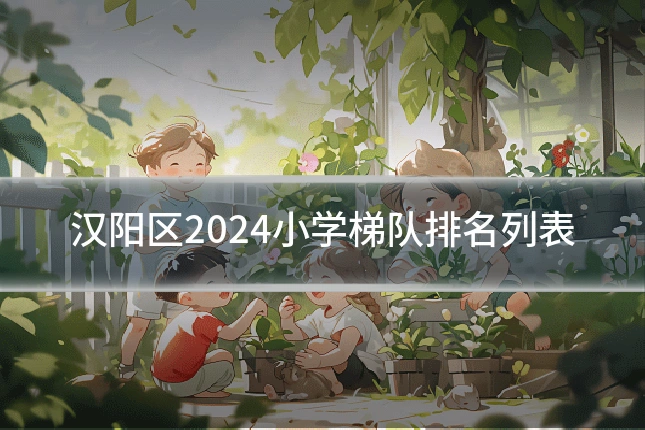 汉阳区2024小学梯队排名列表