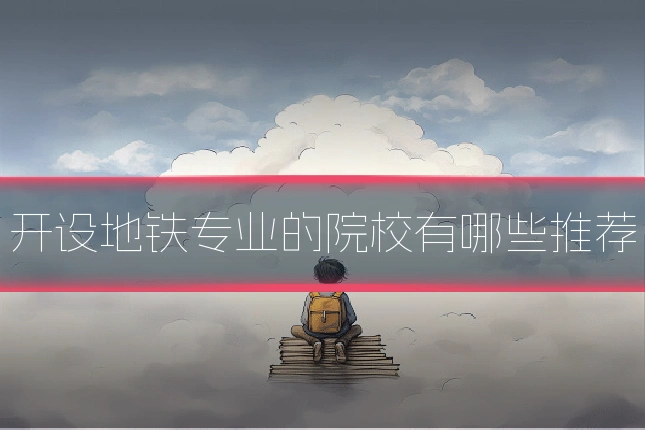 开设地铁专业的院校有哪些推荐