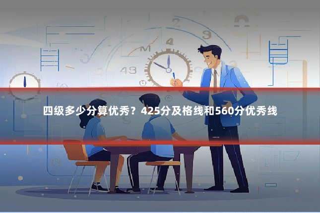 四级多少分算优秀？425分及格线和560分优秀线