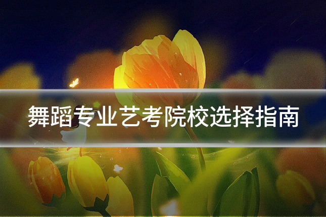 舞蹈专业艺考院校选择指南
