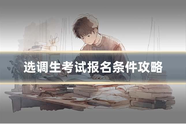 选调生考试报名条件攻略
