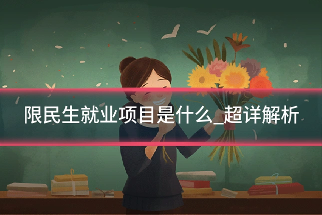 限民生就业项目是什么_超详解析