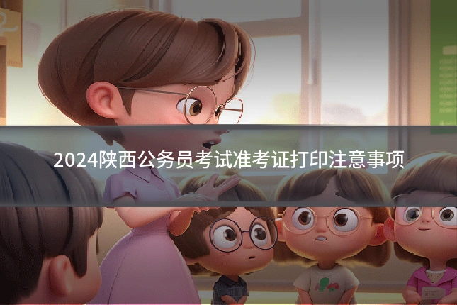 2024陕西公务员考试准考证打印注意事项