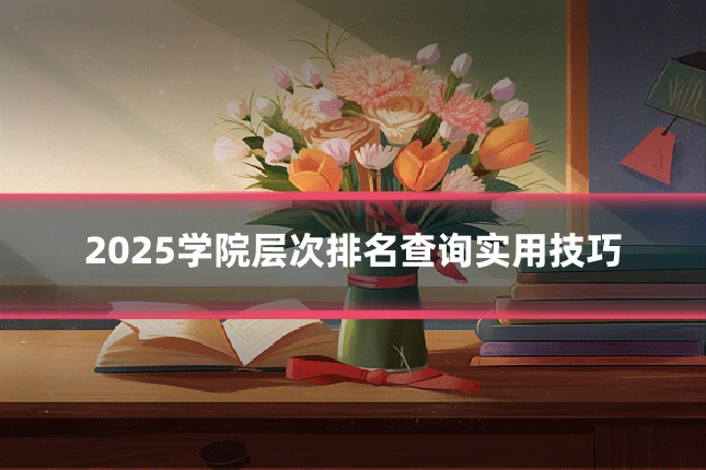 2025学院层次排名查询实用技巧