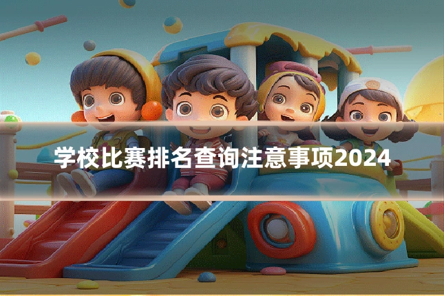 学校比赛排名查询注意事项2024