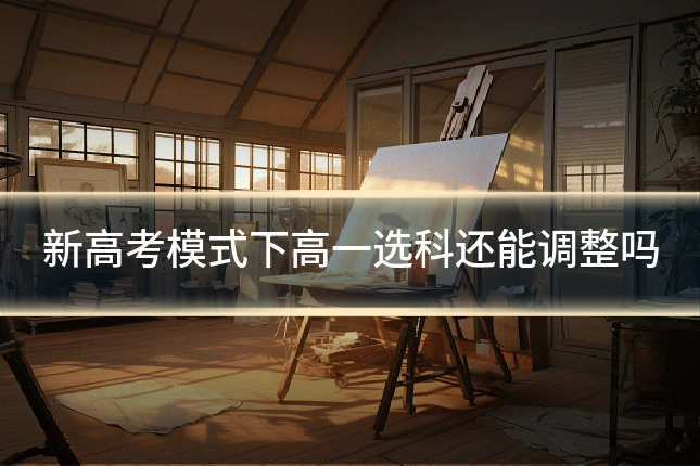 新高考模式下高一选科还能调整吗