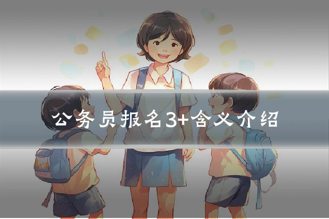 公务员报名3+含义介绍