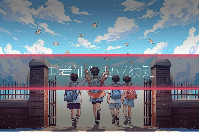 国考证件要求须知