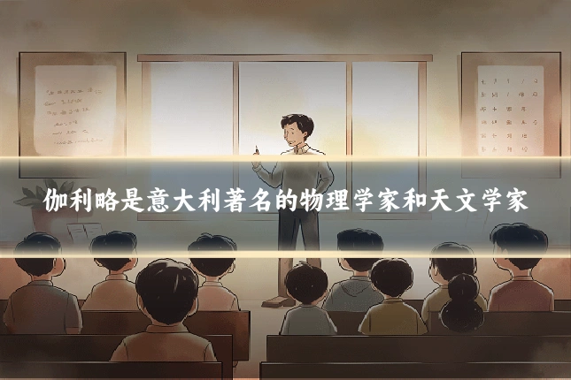 伽利略是意大利著名的物理学家和天文学家