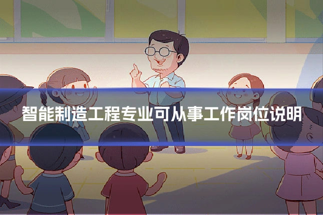 智能制造工程专业可从事工作岗位说明