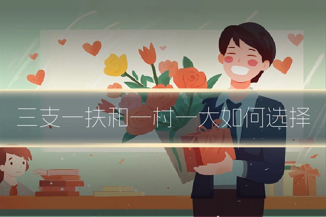 三支一扶和一村一大如何选择