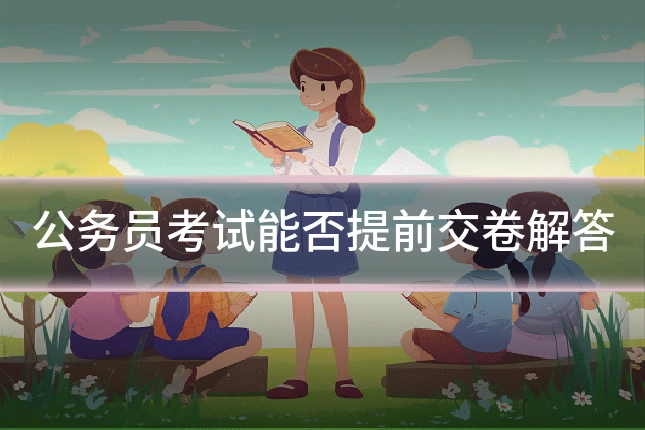 公务员考试能否提前交卷解答