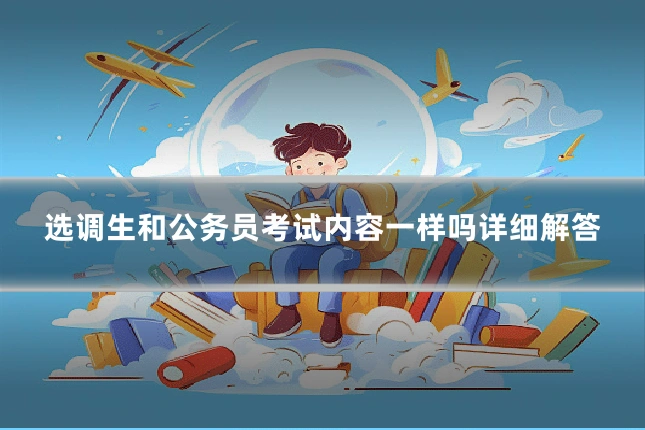 选调生和公务员考试内容一样吗详细解答