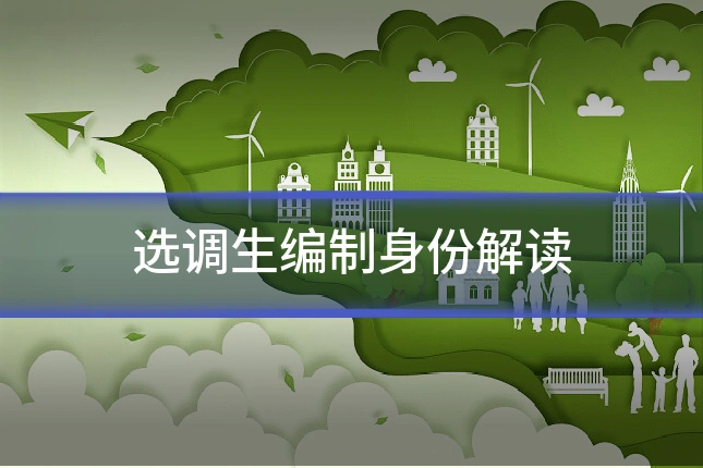 选调生编制身份解读