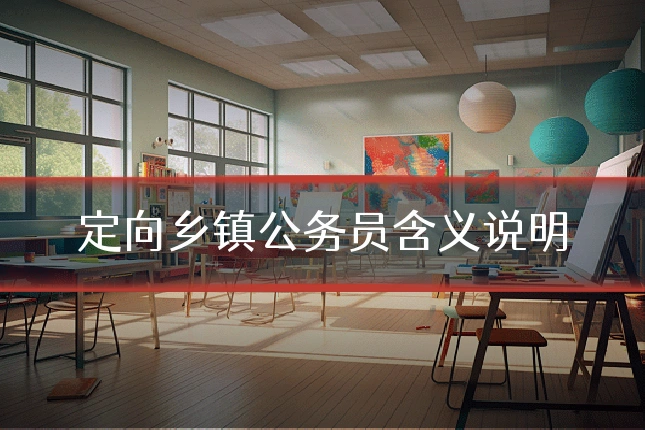 定向乡镇公务员含义说明