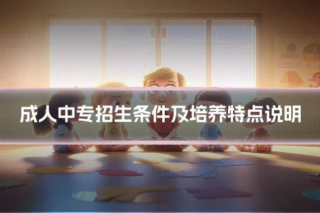 成人中专招生条件及培养特点说明