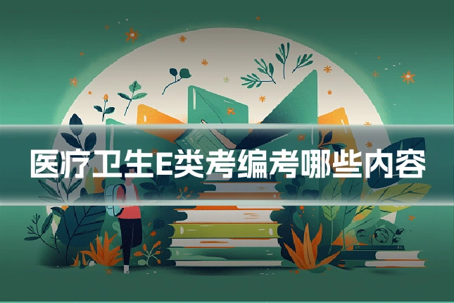 医疗卫生E类考编考哪些内容