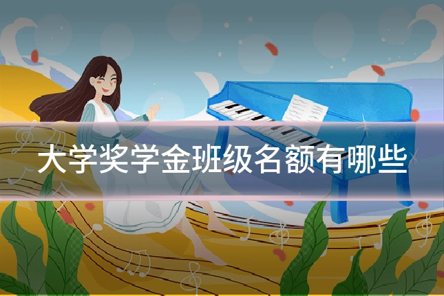 大学奖学金班级名额有哪些