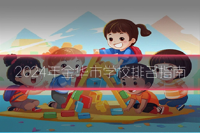 2024年金华市学校排名指南