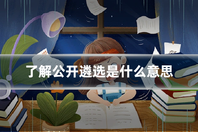 了解公开遴选是什么意思