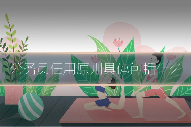 公务员任用原则具体包括什么