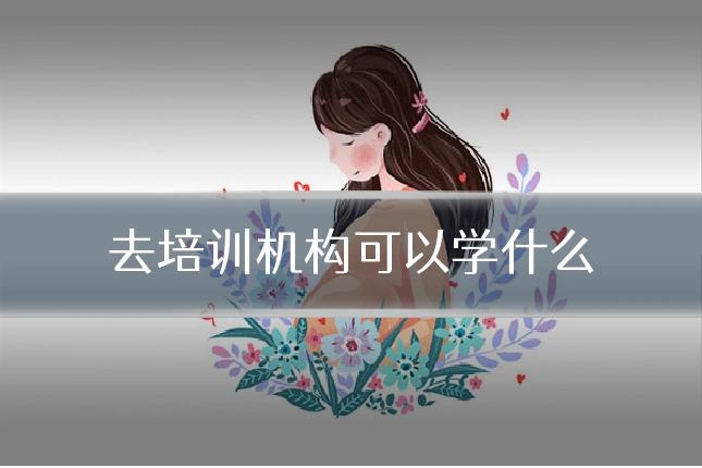 去培训机构可以学什么