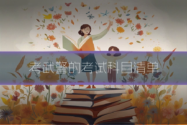 考武警的考试科目清单