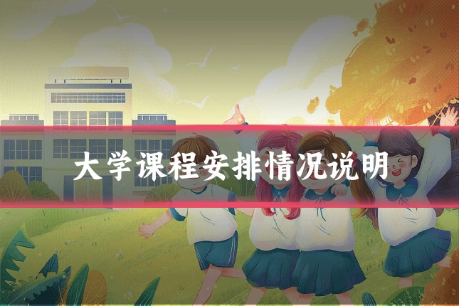 大学课程安排情况说明