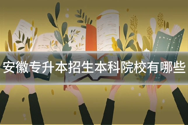 安徽专升本招生本科院校有哪些