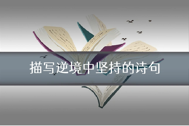 描写逆境中坚持的诗句