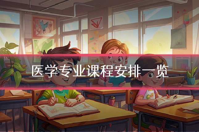 医学专业课程安排一览