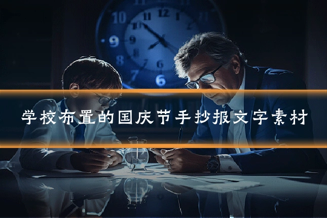 学校布置的国庆节手抄报文字素材