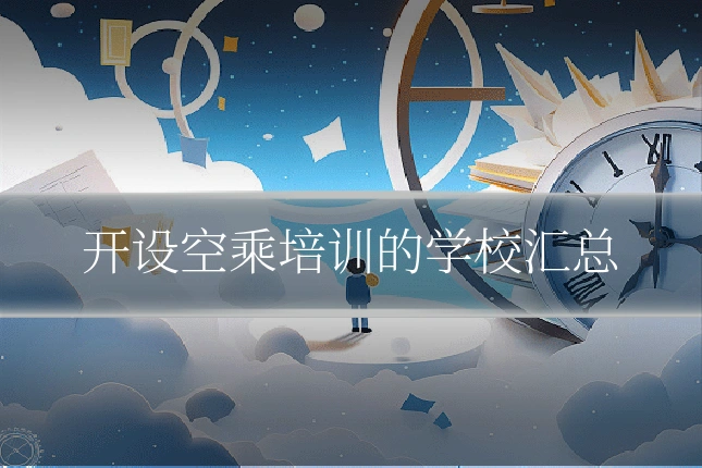 开设空乘培训的学校汇总
