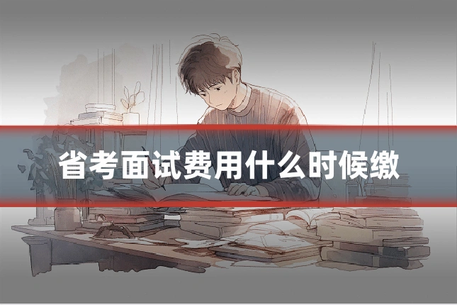 省考面试费用什么时候缴