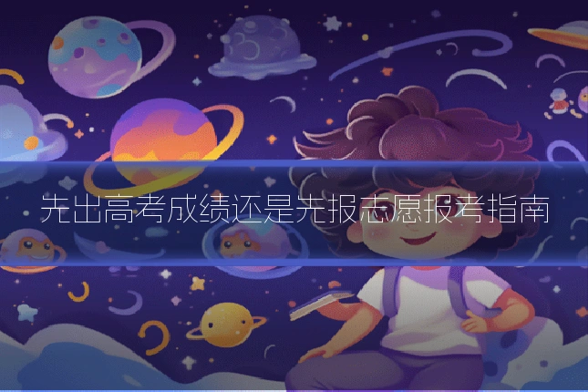 先出高考成绩还是先报志愿报考指南
