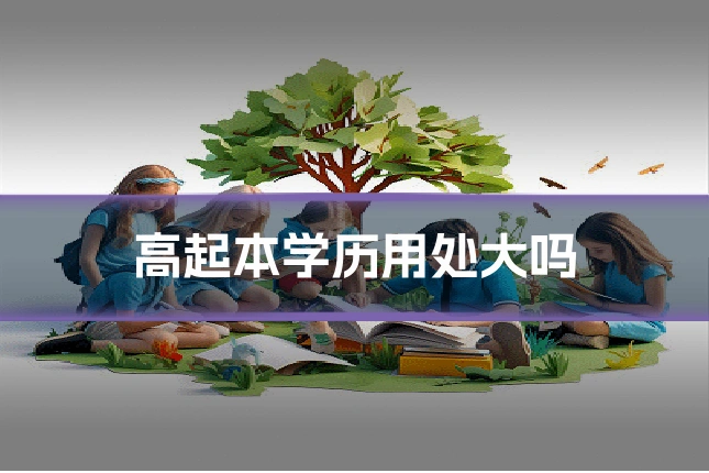 高起本学历用处大吗