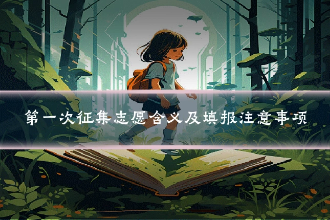 第一次征集志愿含义及填报注意事项
