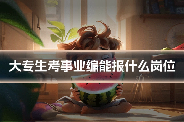 大专生考事业编能报什么岗位