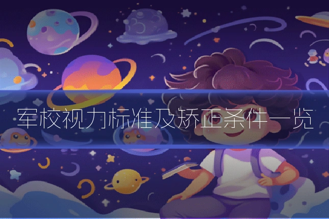 军校视力标准及矫正条件一览
