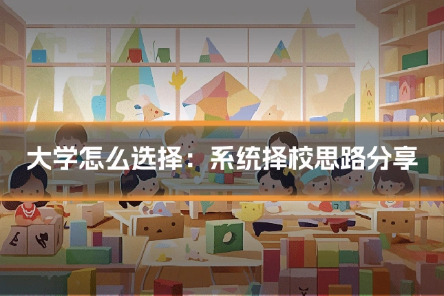 大学怎么选择：系统择校思路分享
