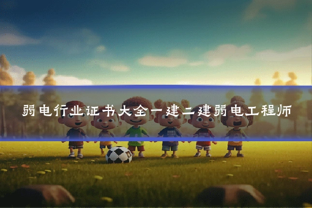 弱电行业证书大全一建二建弱电工程师