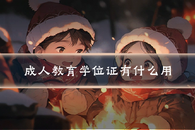 成人教育学位证有什么用