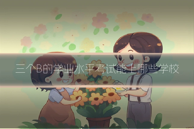 三个B的学业水平考试能上哪些学校