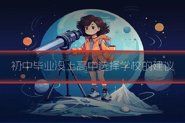 初中毕业没上高中选择学校的建议
