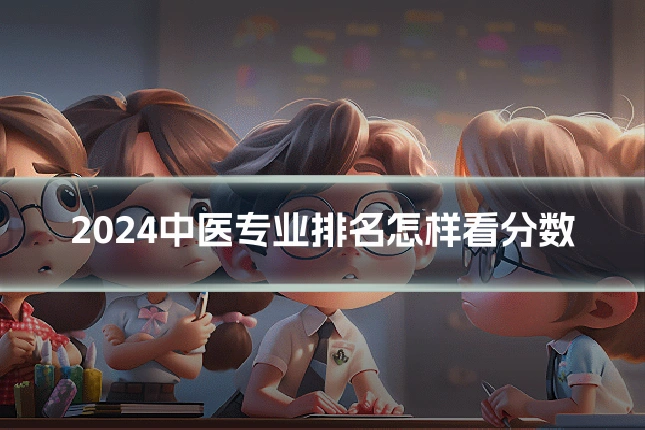 2024中医专业排名怎样看分数